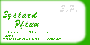szilard pflum business card
