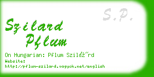 szilard pflum business card